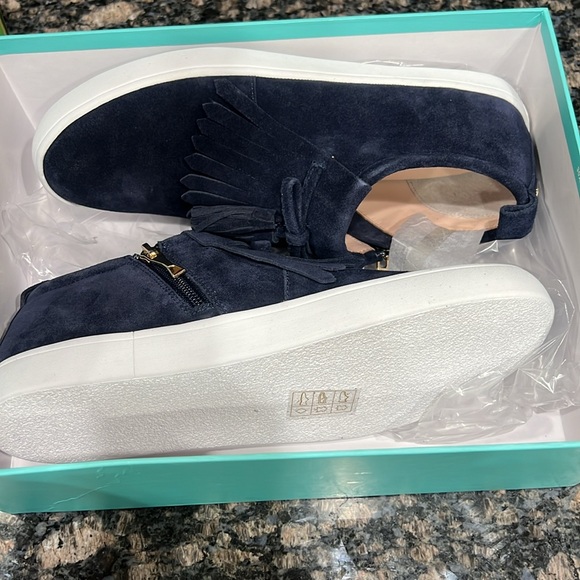 Kate Spade Navy Suede Sneakers - Picture 7 of 12